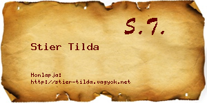 Stier Tilda névjegykártya